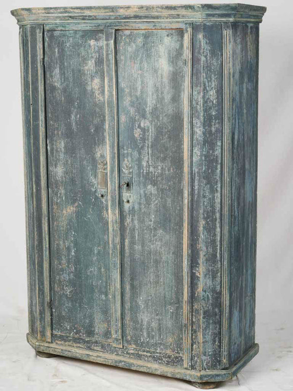 Antique small armoire with distressed finish