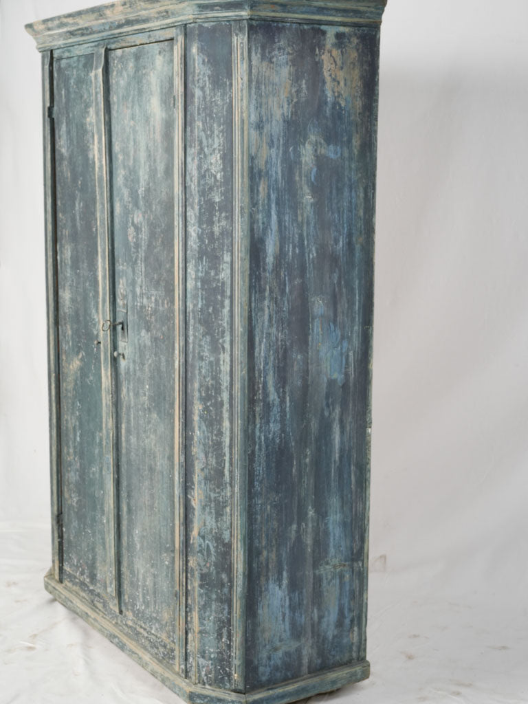 Vintage wooden blue armoire