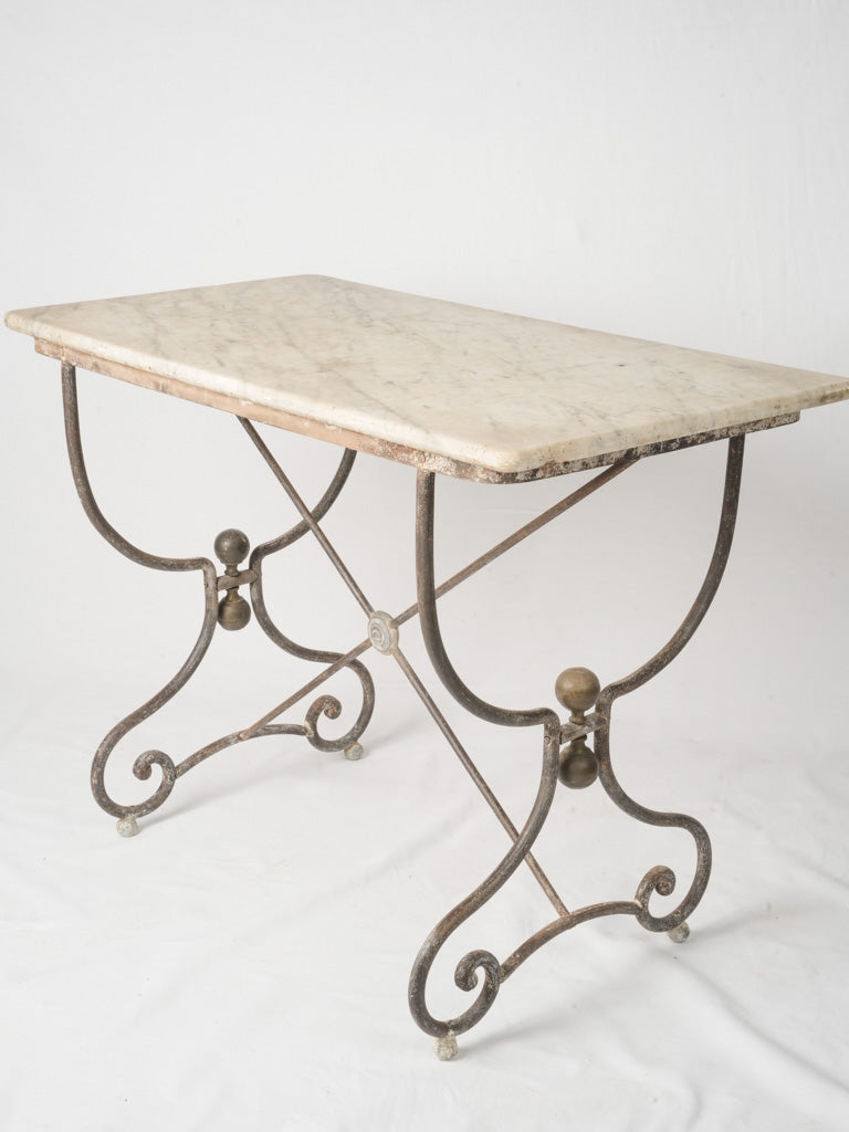 Antique elegant marble bistro table  