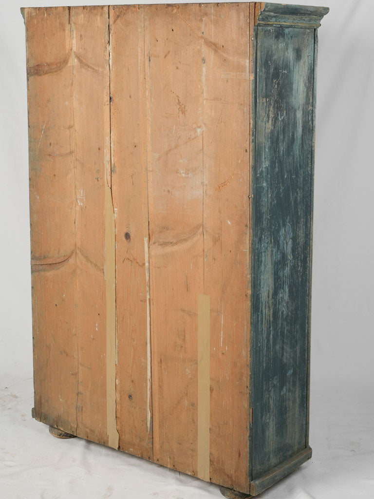 Distressed charming blue armoire