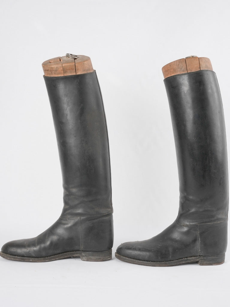 Elegant mid-century leather riding boots