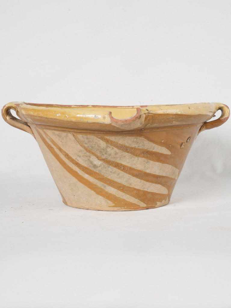 Antique French Provençal Ochre Glazed Tian