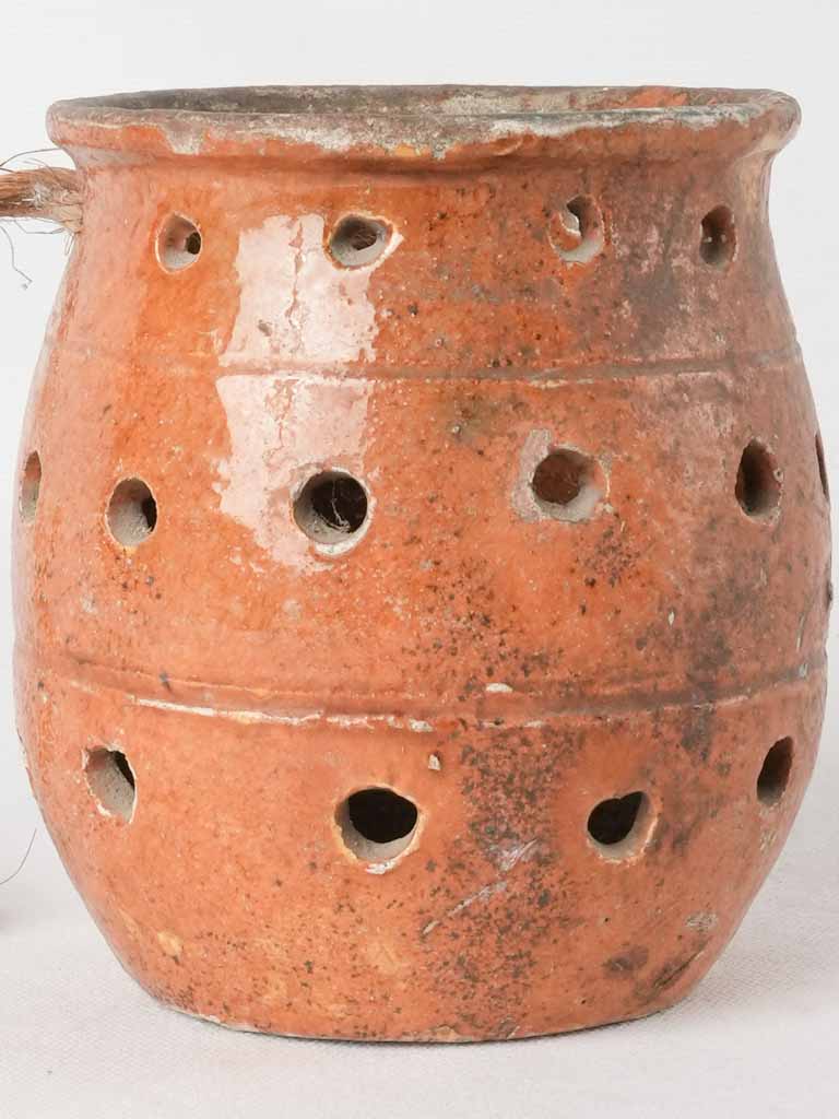 RESERVED CS 19th century chestnut roasting pot - perforated 6"