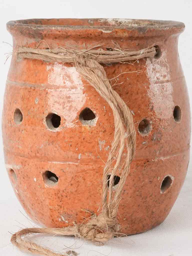 RESERVED CS 19th century chestnut roasting pot - perforated 6"