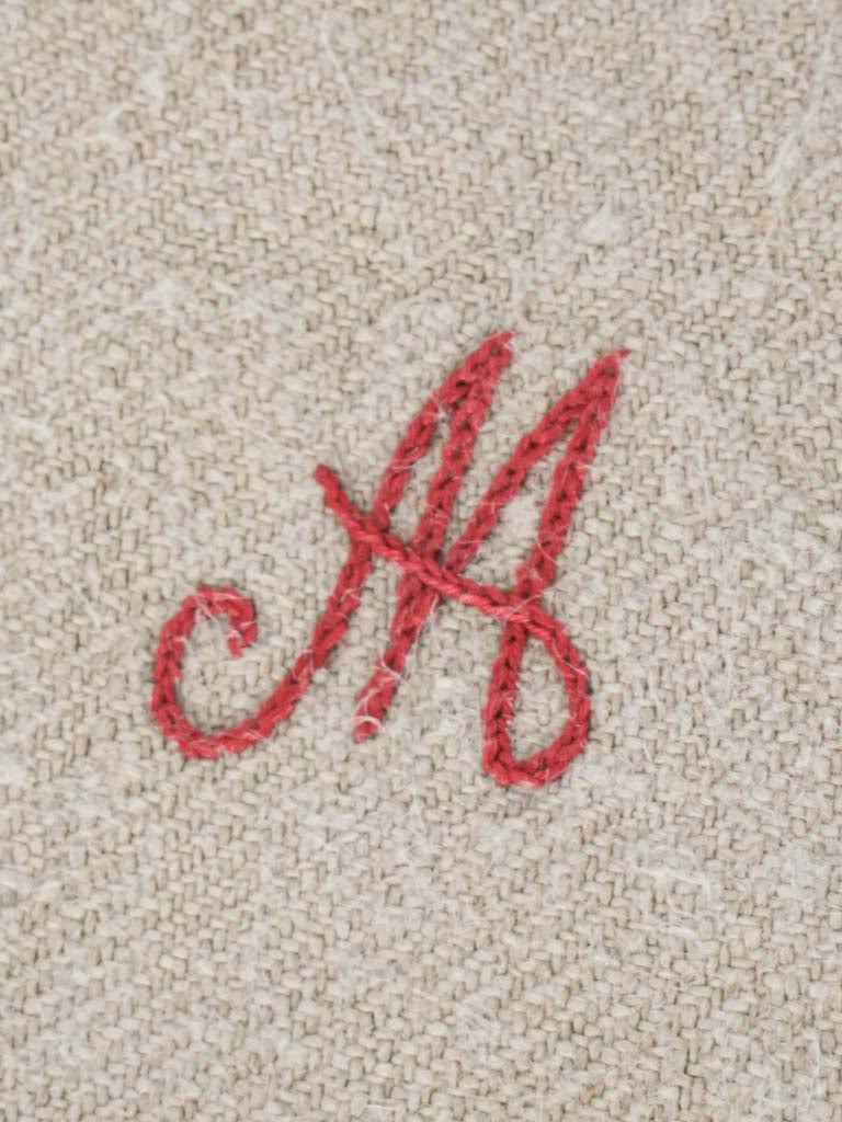 Timeless, taupe cotton monogram towels