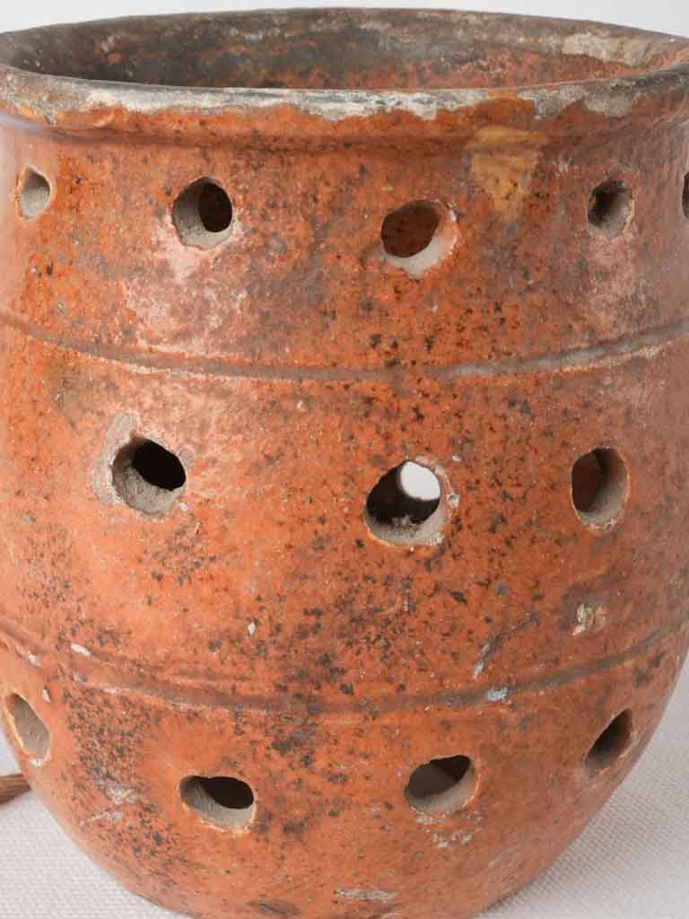 RESERVED CS 19th century chestnut roasting pot - perforated 6"