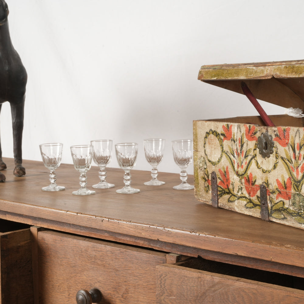 18th-Century French Marriage Chest w/ Floral Motifs