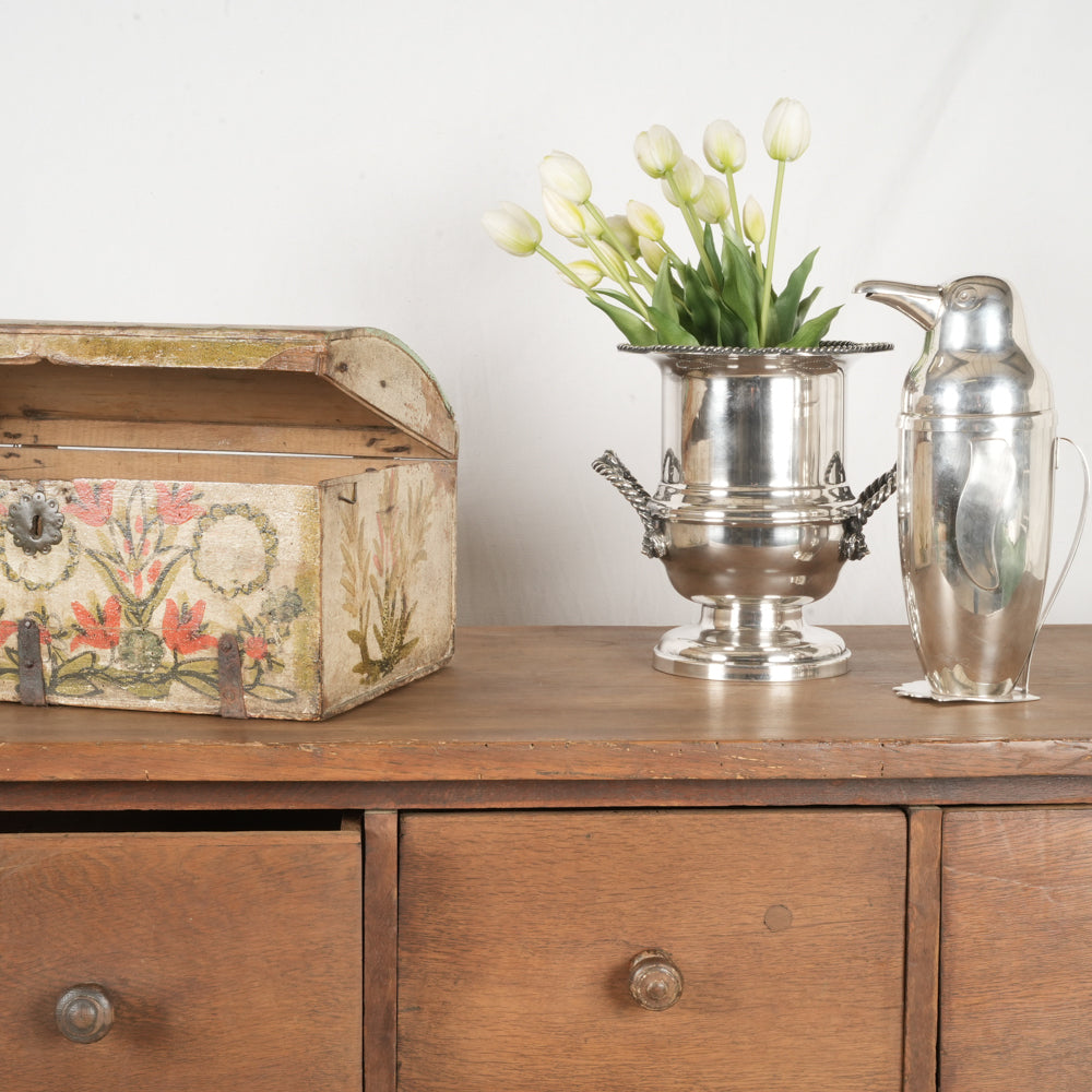 Lustrous finish silverplate bucket  