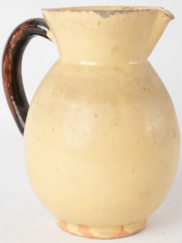 Rustic brown-handled pottery vase