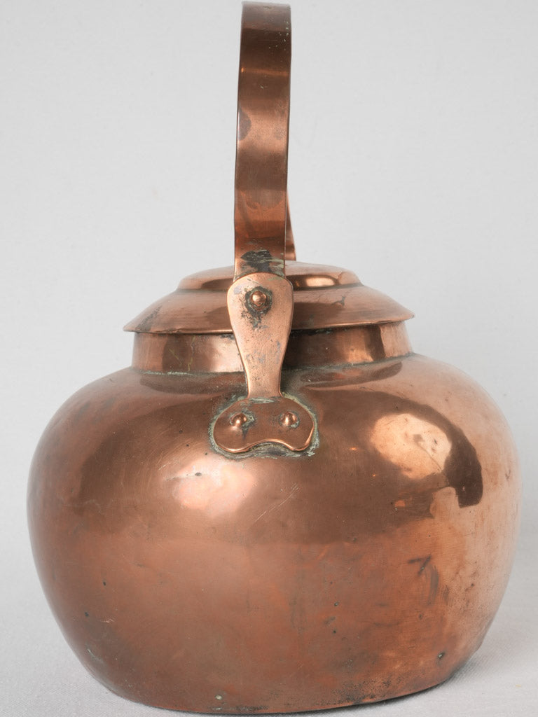 Stylish traditional copper cookware kettle