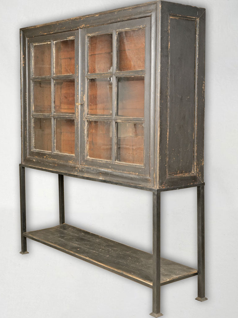 Antique rustic walnut cabinet