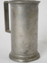 Aged French pewter measuring vessel