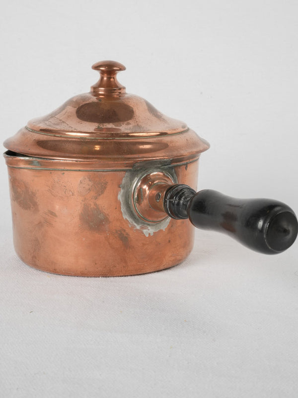 Rustic 18th-century French copper saucepan