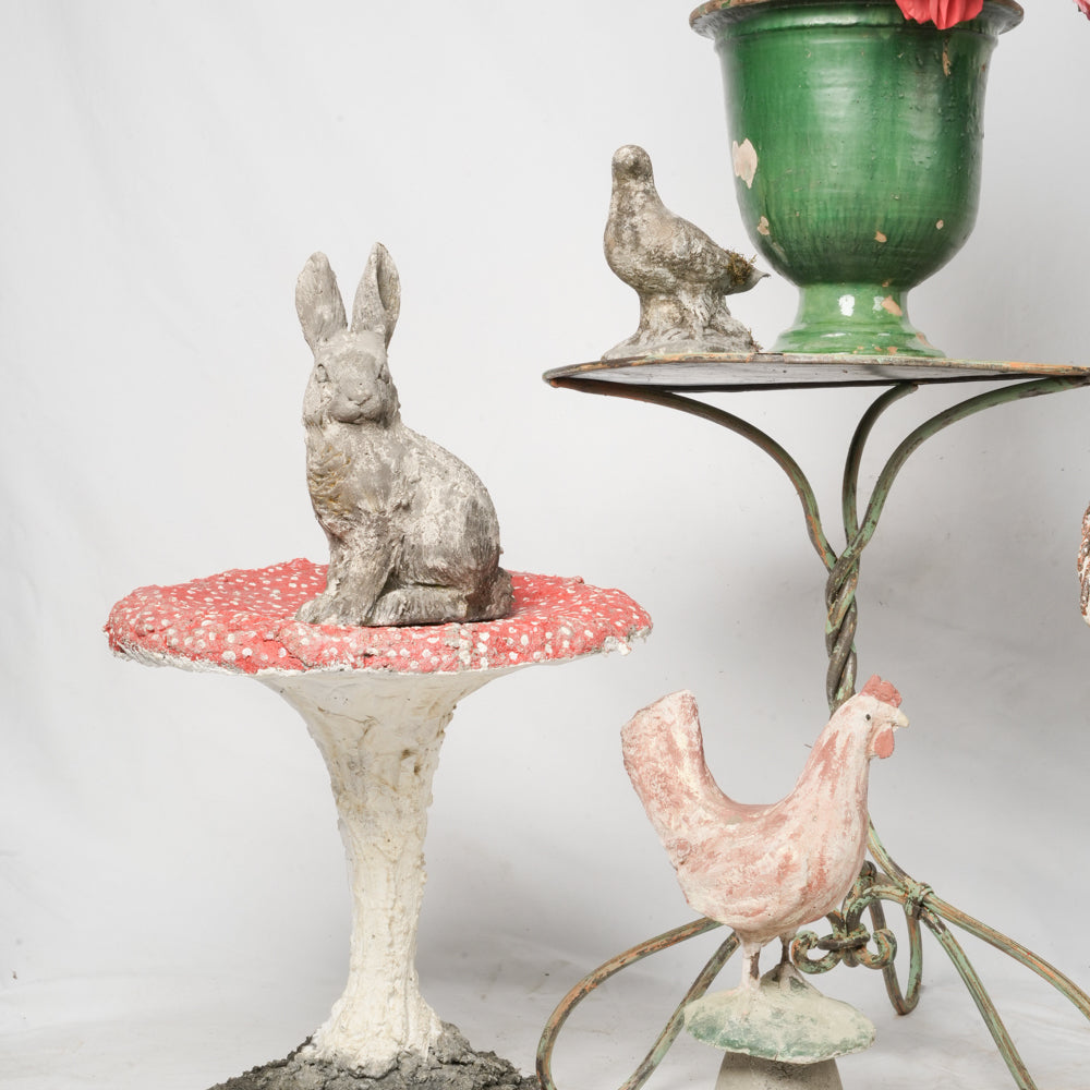 Playful, Elegant, Vintage, French, Rabbit, Garden Sculpture