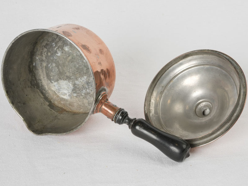 Elegant 18th-century pourer copper cookware