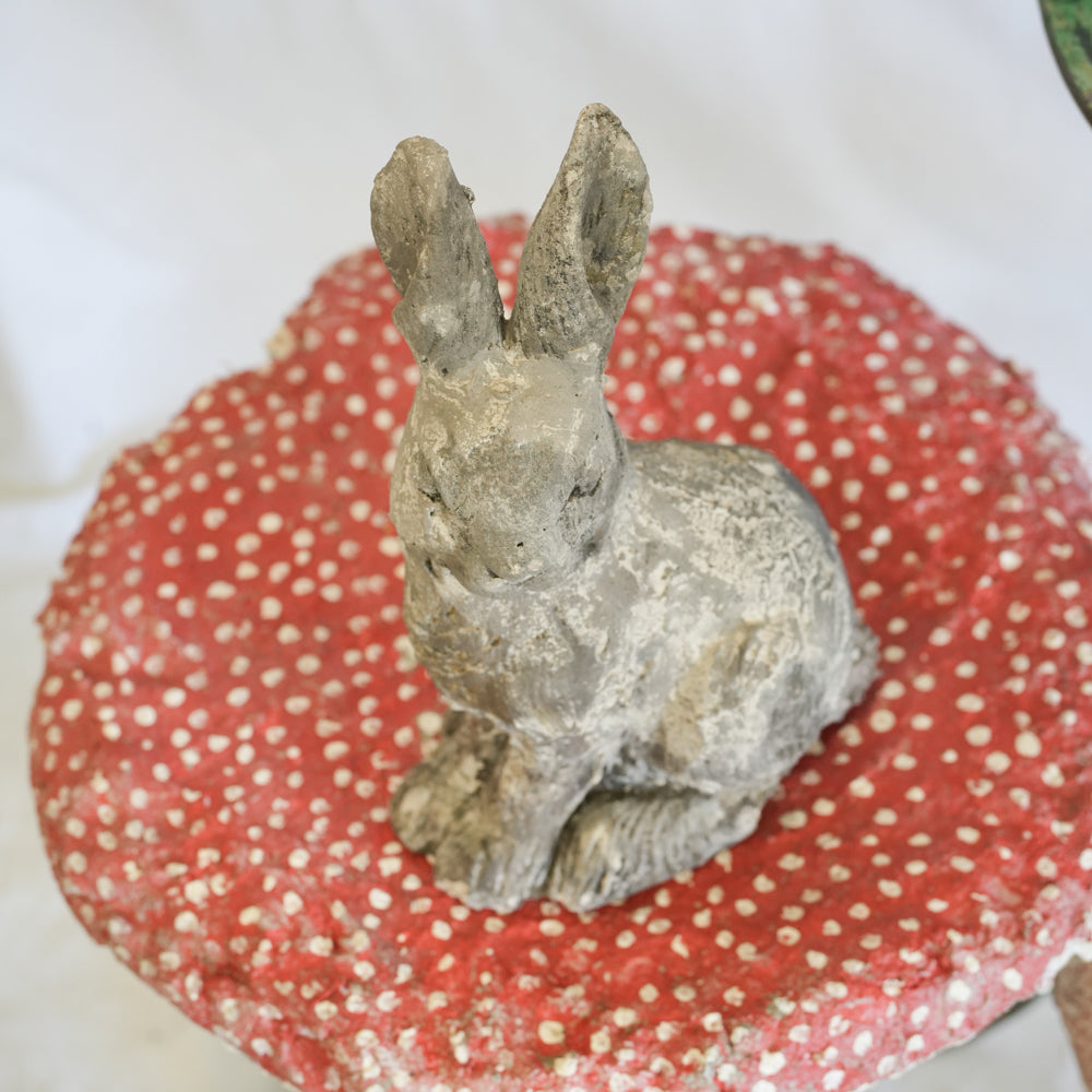 French, Antique, Charming, Aged, Concrete, Rabbit, Sculpture