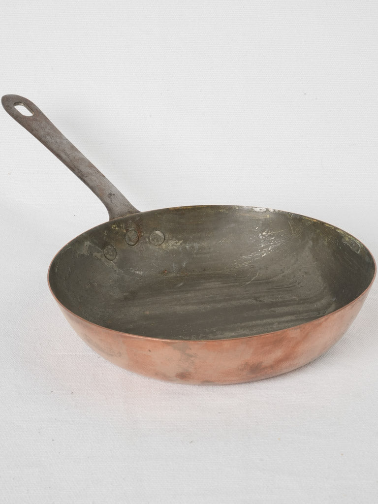 Vintage French copper sauté pan