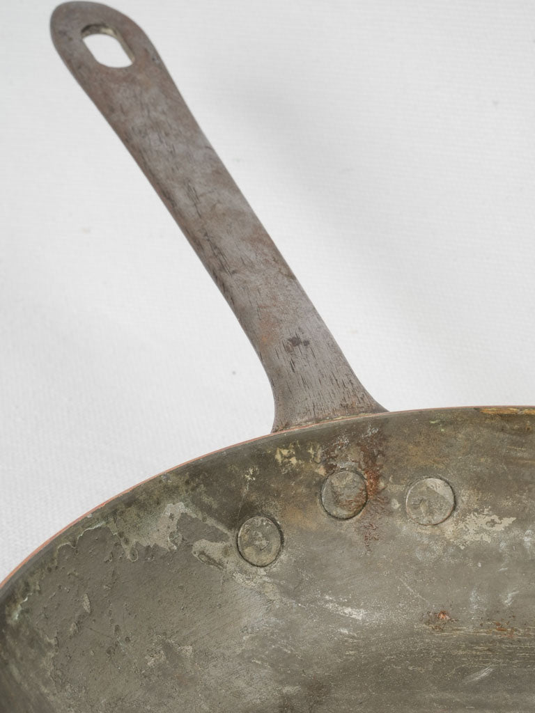 Antique wrought iron sauté pan