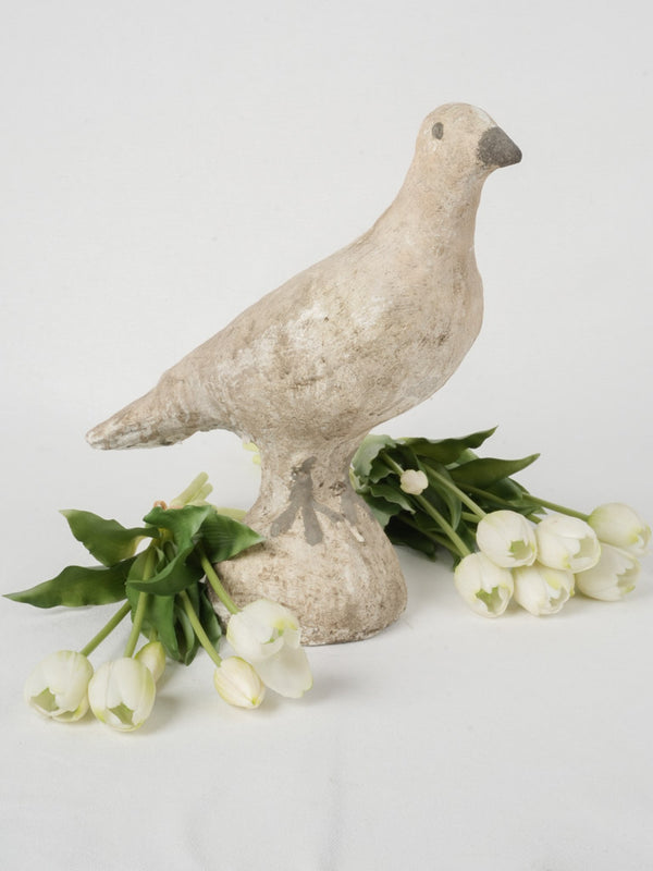 1950s French Cement Dove Garden Sculpture