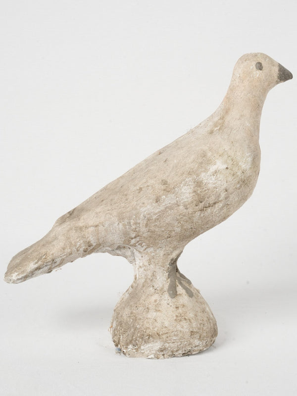 Rustic 1950s garden dove statue