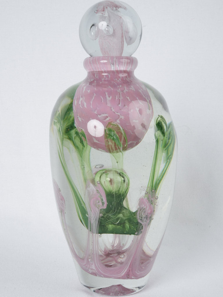 Unique Swirled Glass Collectible Flask