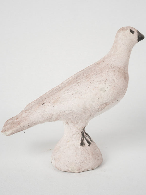 Charming Aged French Cement Dove Sculpture