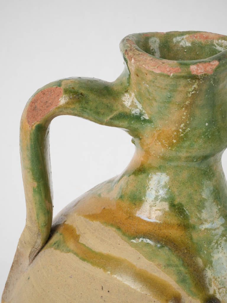 Charming old-world French glazed pitcher