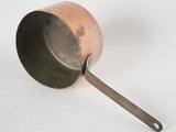 Traditional 19th-century French copper cooking saucepan