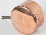 Historical French copper saucepan with sturdy iron handle