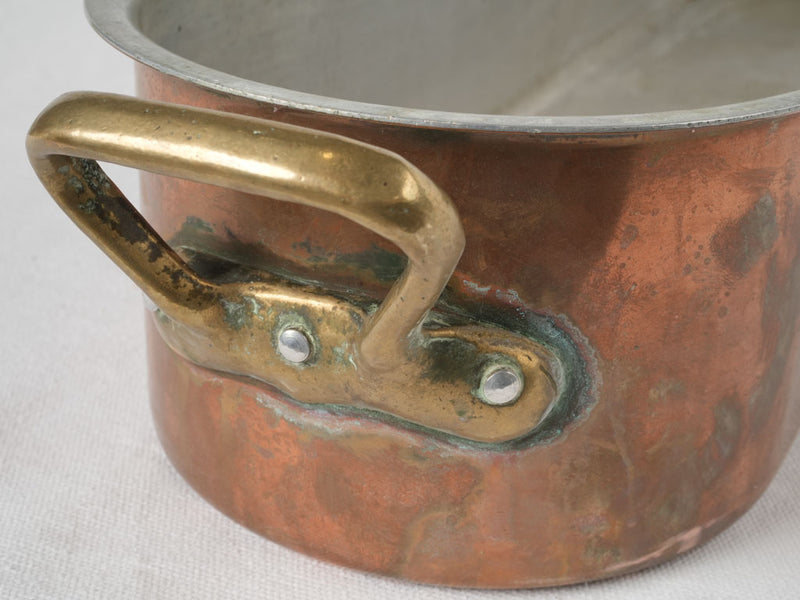 Refined brass-handled antique kettle