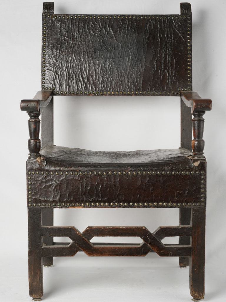 Handcrafted, Spanish walnut armchair