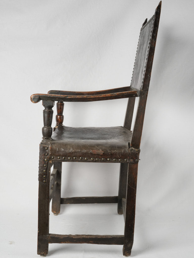 Crafted, historical, walnut armchair