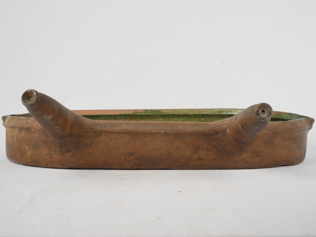 Vintage terracotta roasting dish