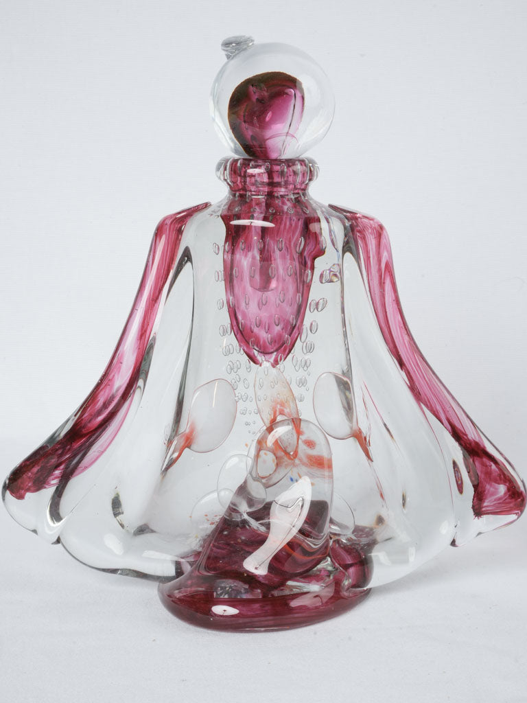 Luxurious Burgundy Glass Decanter