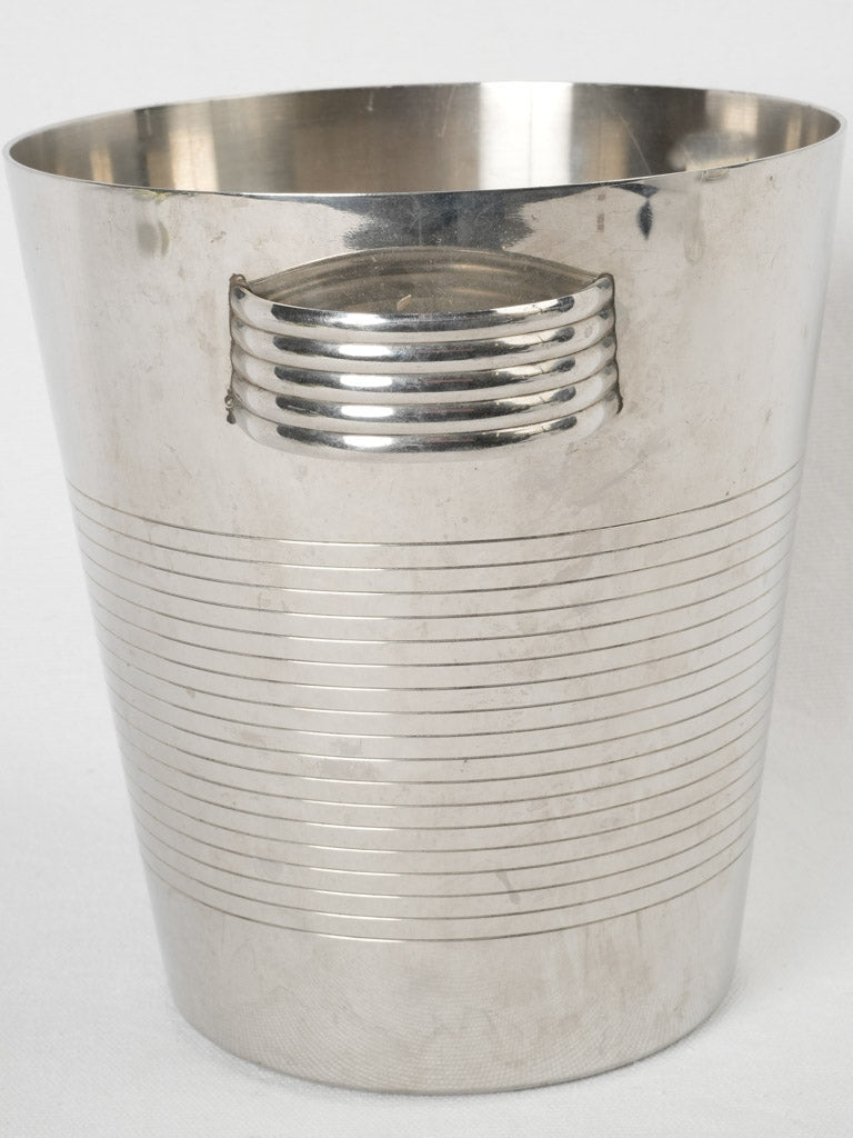 Polished silver-plated champagne holder