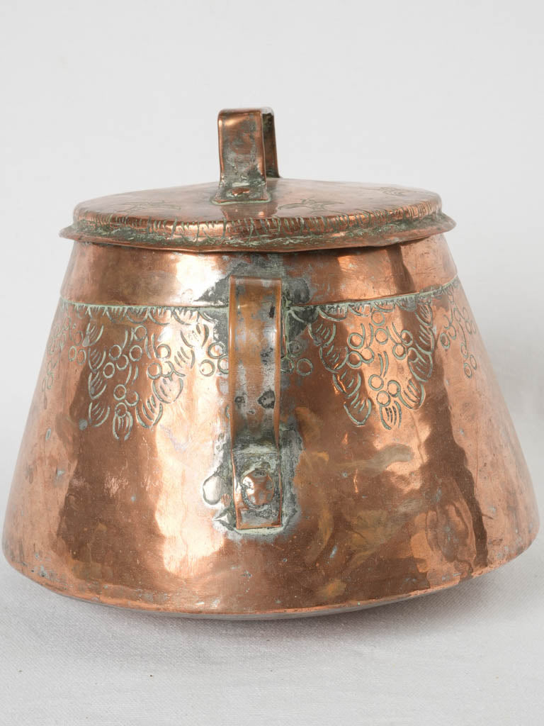 Ornate historical French copper cookware