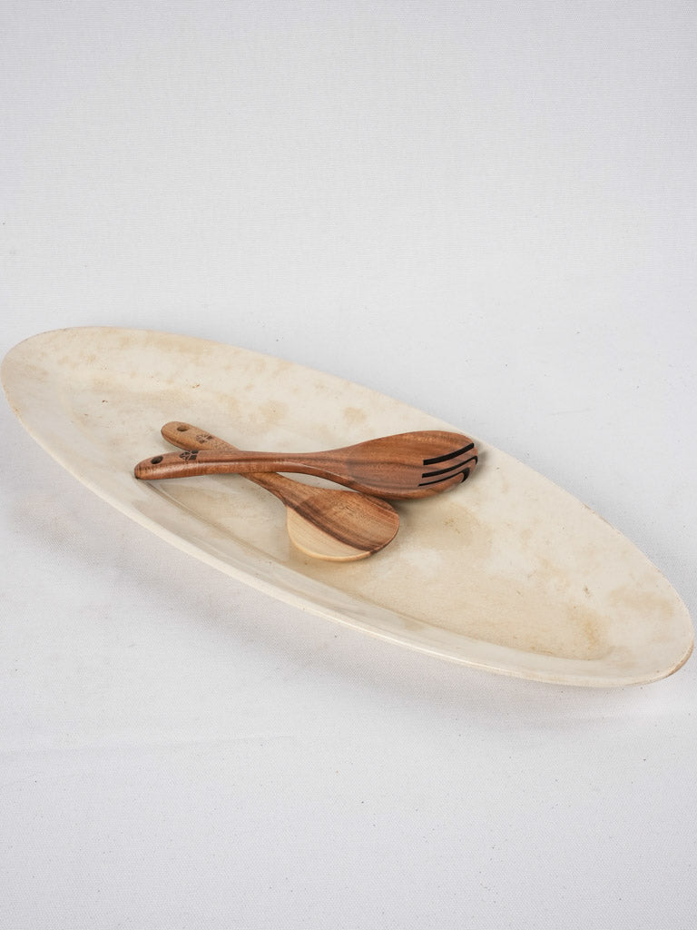 Long earthenware fish platter 25¼"