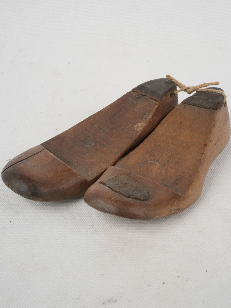 Antique French wooden shoe stays  