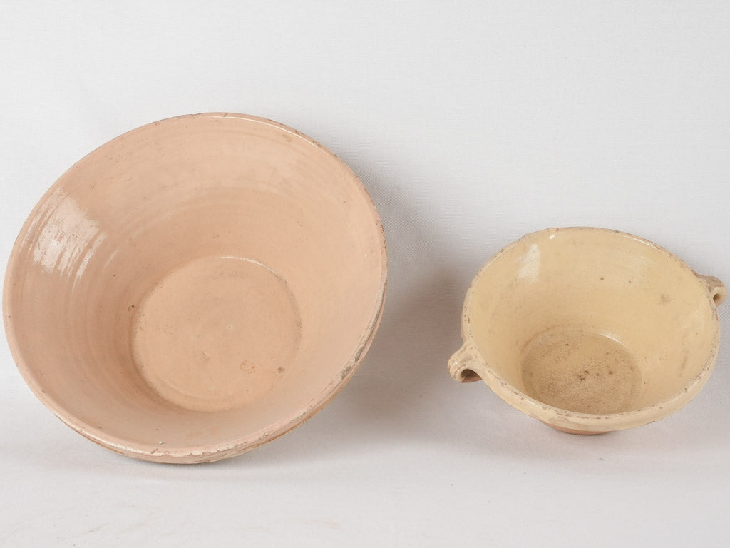 Historic terracotta glazed centerpiece bowls