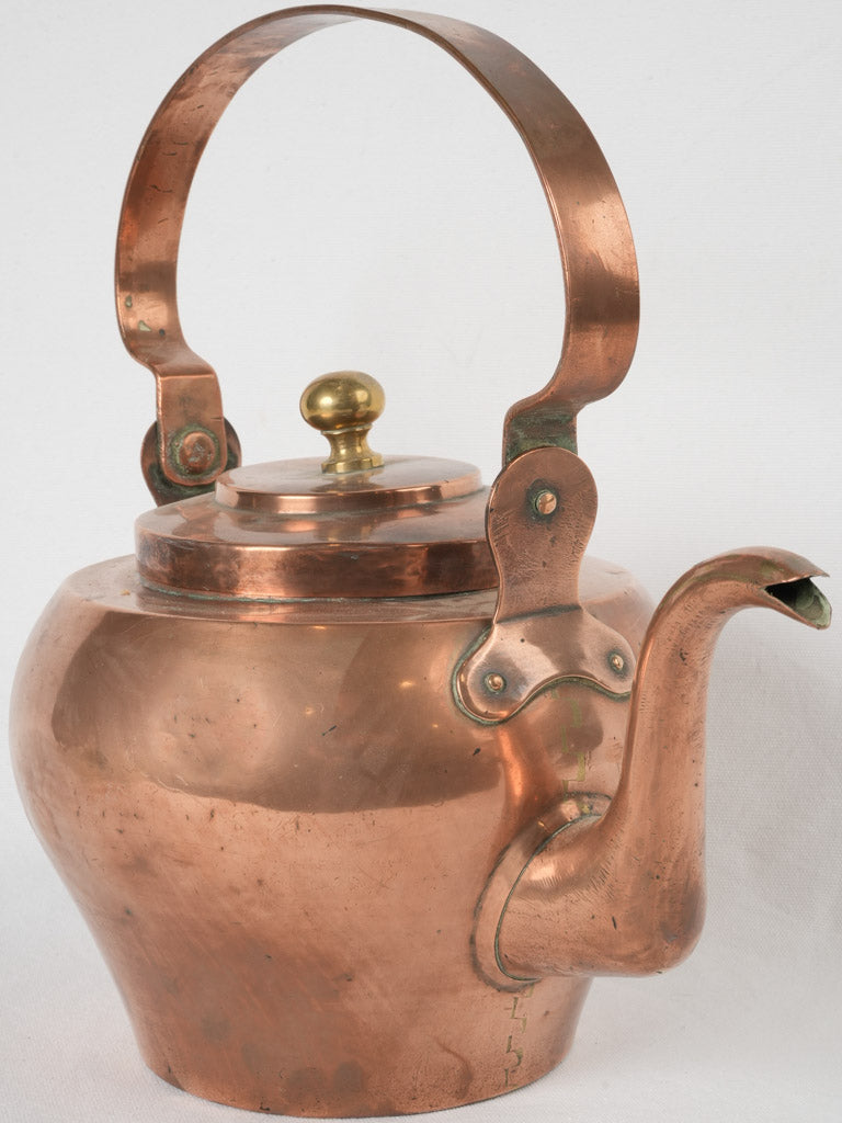 Vintage 19th-century French copper kettle