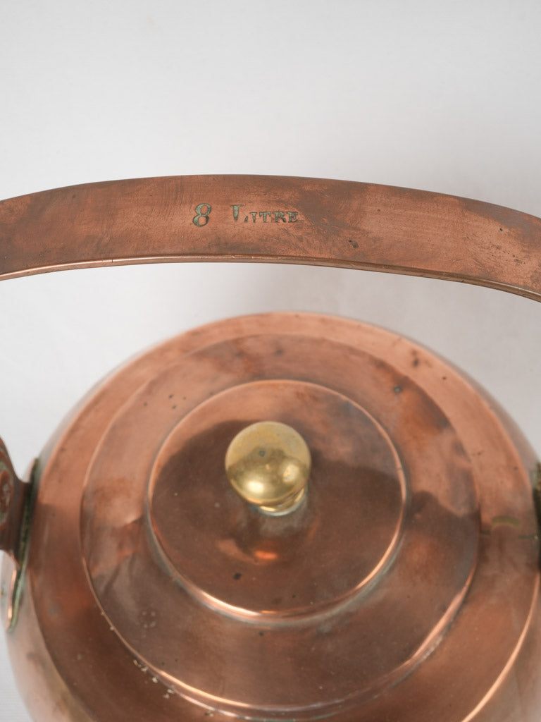 Quality 19th-century copper kettle