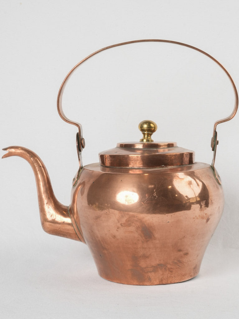 Well-crafted large copper kettle