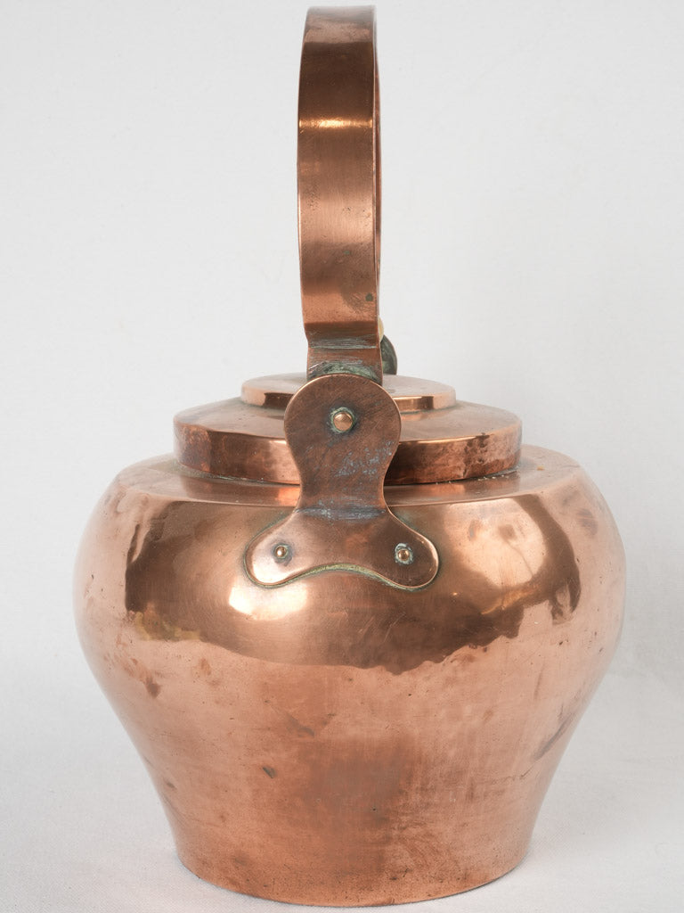 Ornate 8-liter French copper kettle