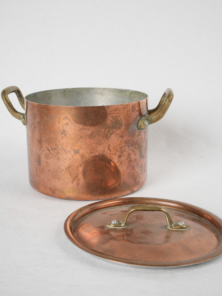 Petite vintage French copper cooking pot