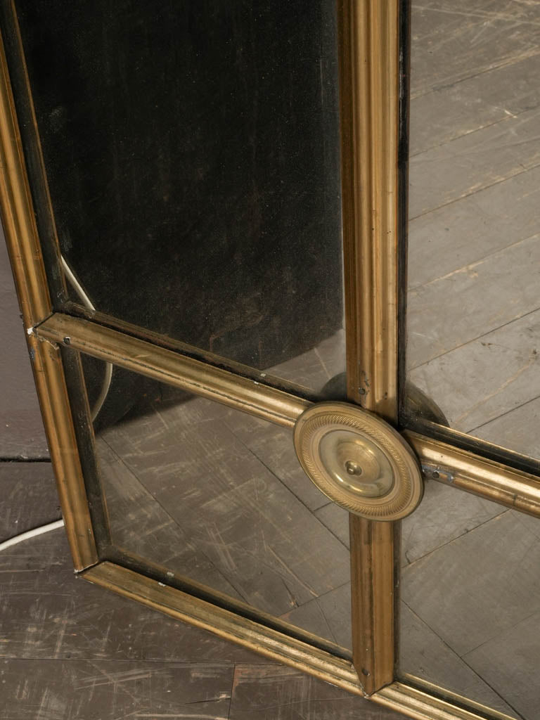 Elegant Italian Antique Patina Macaron Mirrors