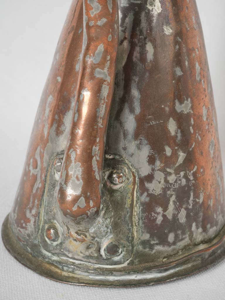 Elegant vintage copper wine jug