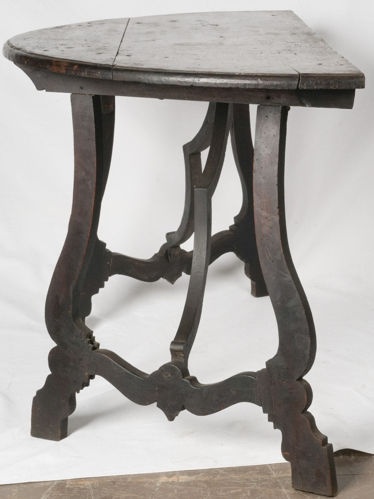 Classical Northern Italian demi-lune tables