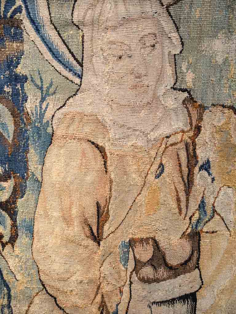 Storied noble figures Aubusson tapestry