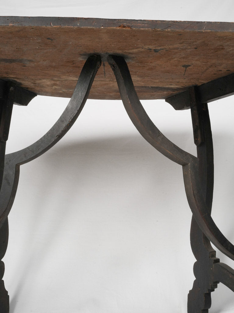 Italian demi-lune tables with exquisite carvings