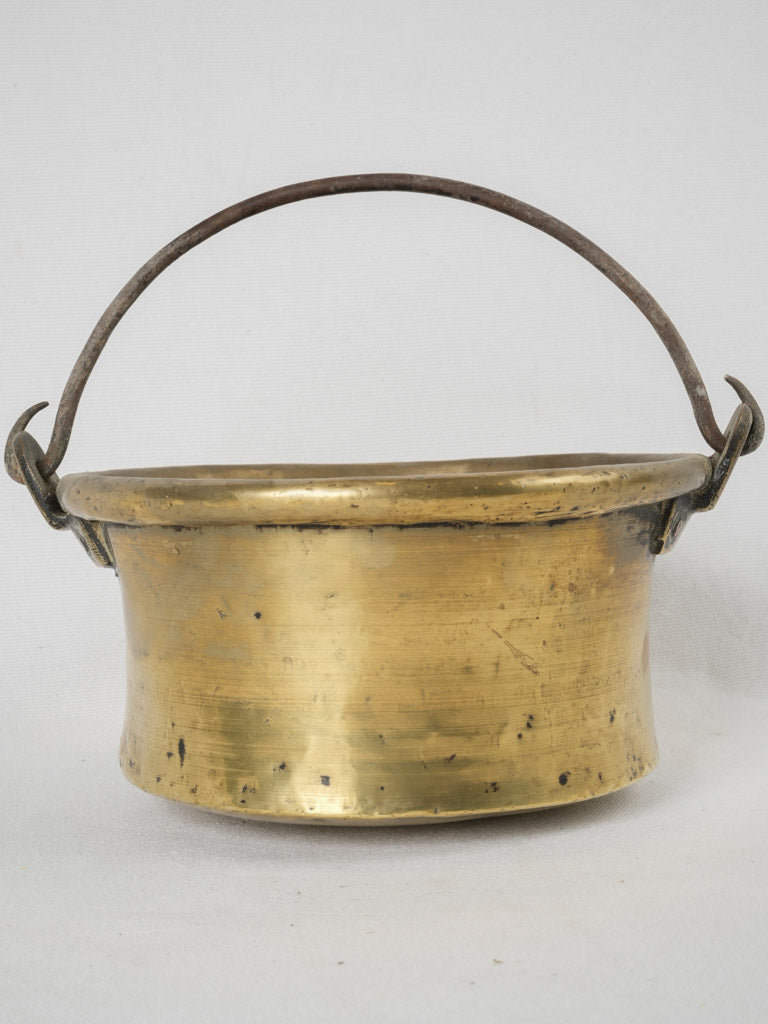 Ornate 1800s brass cauldron